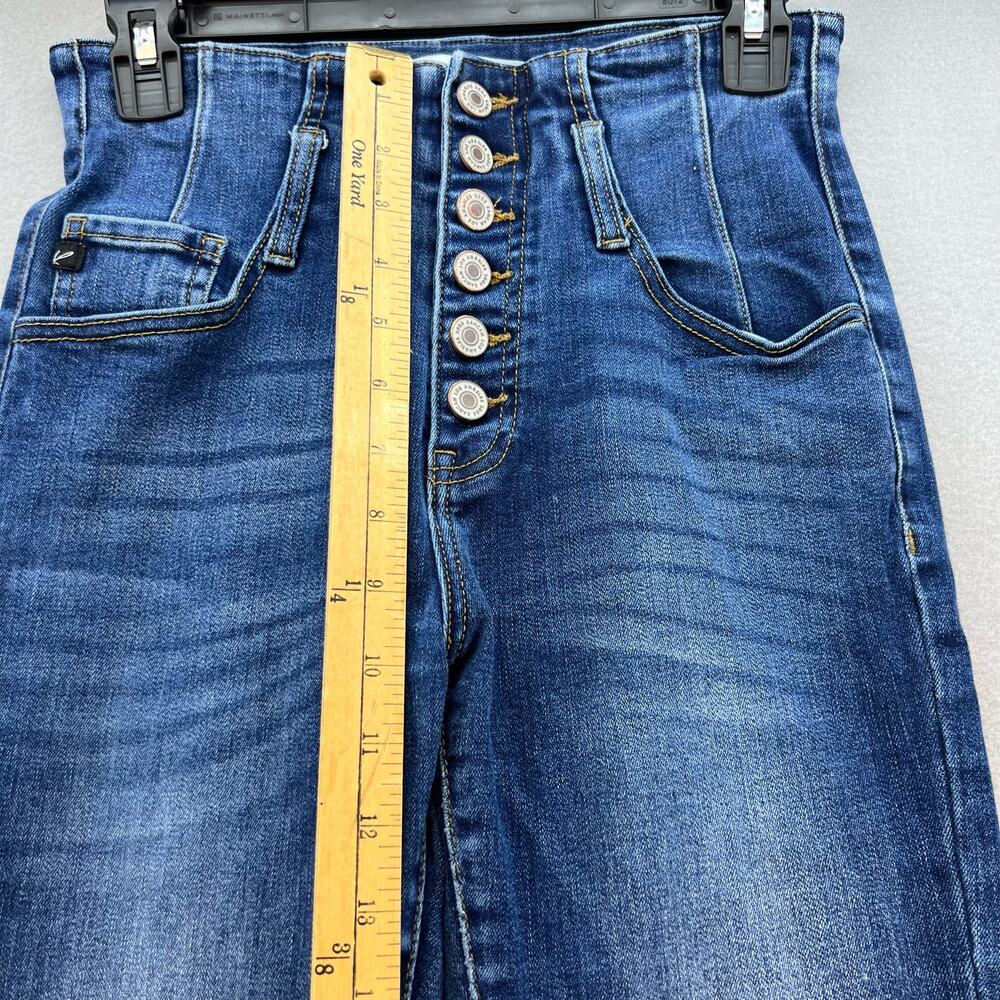 KanCan Jeans Women's 25 (2) Blue High Rise Button Fly Skinny Ankle Preppy School - Picture 7 of 14